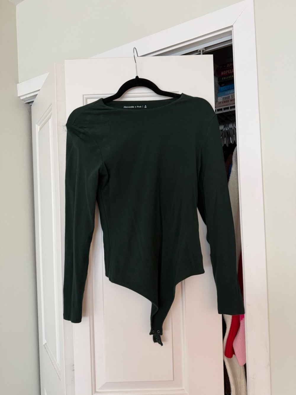 Abercrombie & Fitch Forest Green Long-Sleeve Bodysuit